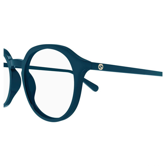 GUCCI Rectangular Eyeglasses GG1004o-005-51 Blue Frame Clear Lenses - Picture 3 of 6